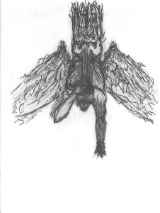 Chute d'Icare, dessin de Roxane Larivée